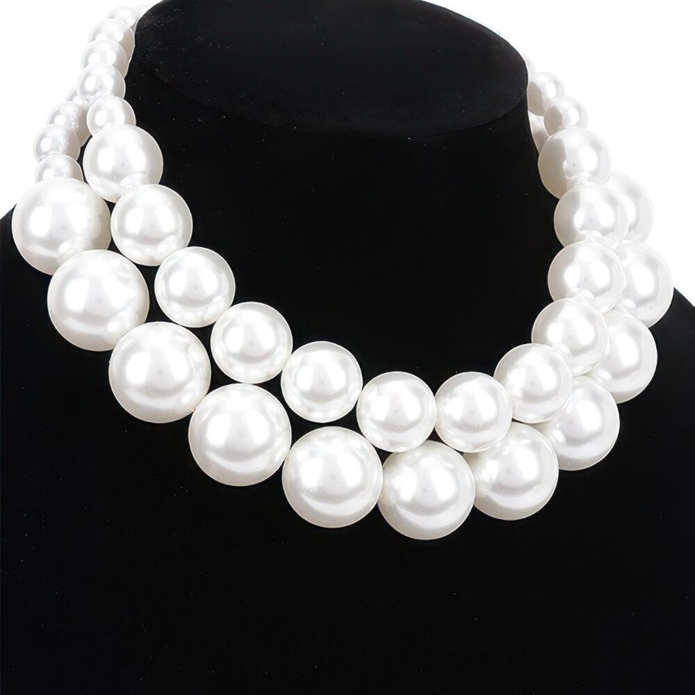 Faux Pearl Multi Necklace - Picture 2 of 3